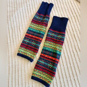 💙3/$15💙 Fair Isle Knit Leg Warmers - Navy Trim